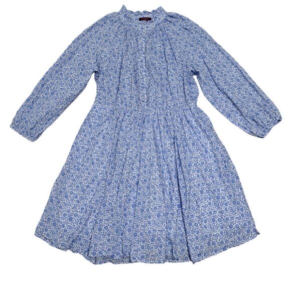 J. Crew Liberty London Blue Floral Dress - Picture 5 of 15